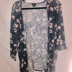 Torrid Blue cardigan 1X